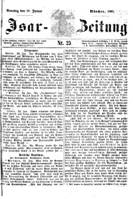 Isar-Zeitung (Bayerische Landbötin) Sonntag 26. Januar 1862