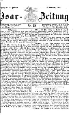 Isar-Zeitung (Bayerische Landbötin) Dienstag 18. Februar 1862