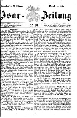 Isar-Zeitung (Bayerische Landbötin) Donnerstag 20. Februar 1862