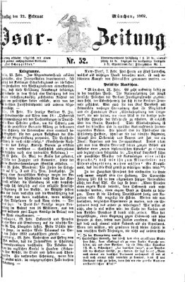 Isar-Zeitung (Bayerische Landbötin) Samstag 22. Februar 1862