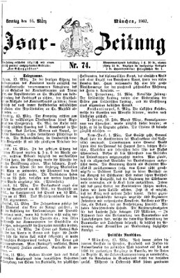 Isar-Zeitung (Bayerische Landbötin) Sonntag 16. März 1862