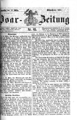 Isar-Zeitung (Bayerische Landbötin) Donnerstag 27. März 1862