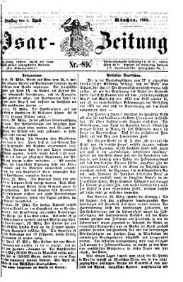 Isar-Zeitung (Bayerische Landbötin) Dienstag 1. April 1862