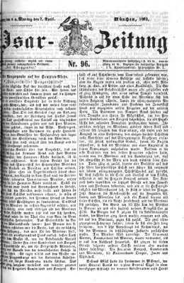 Isar-Zeitung (Bayerische Landbötin) Montag 7. April 1862