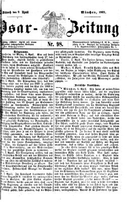 Isar-Zeitung (Bayerische Landbötin) Mittwoch 9. April 1862