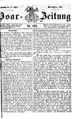 Isar-Zeitung (Bayerische Landbötin) Mittwoch 16. April 1862