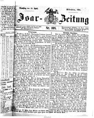 Isar-Zeitung (Bayerische Landbötin) Samstag 19. April 1862