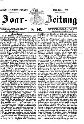 Isar-Zeitung (Bayerische Landbötin) Sonntag 15. Juni 1862