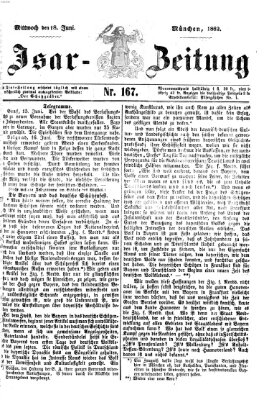 Isar-Zeitung (Bayerische Landbötin) Mittwoch 18. Juni 1862