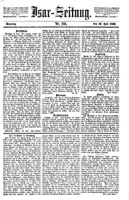 Isar-Zeitung (Bayerische Landbötin) Sonntag 13. Juli 1862