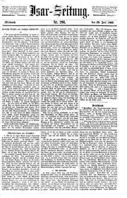 Isar-Zeitung (Bayerische Landbötin) Mittwoch 23. Juli 1862