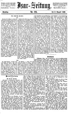 Isar-Zeitung (Bayerische Landbötin) Samstag 2. August 1862