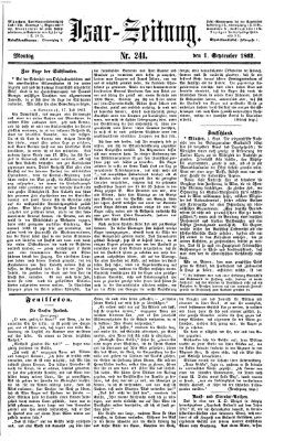 Isar-Zeitung (Bayerische Landbötin) Montag 1. September 1862