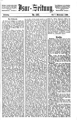 Isar-Zeitung (Bayerische Landbötin) Sonntag 7. September 1862