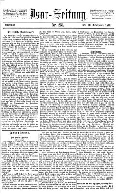 Isar-Zeitung (Bayerische Landbötin) Mittwoch 10. September 1862