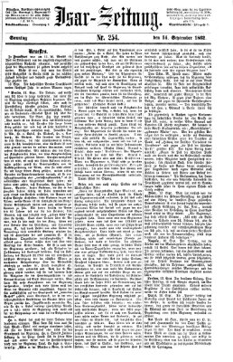 Isar-Zeitung (Bayerische Landbötin) Sonntag 14. September 1862