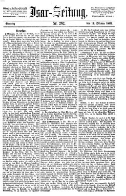 Isar-Zeitung (Bayerische Landbötin) Sonntag 12. Oktober 1862