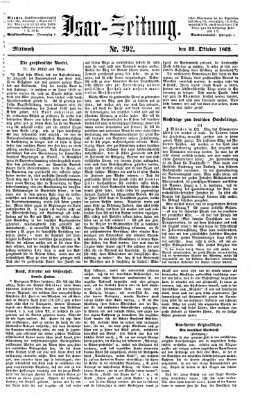 Isar-Zeitung (Bayerische Landbötin) Mittwoch 22. Oktober 1862