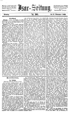 Isar-Zeitung (Bayerische Landbötin) Montag 3. November 1862