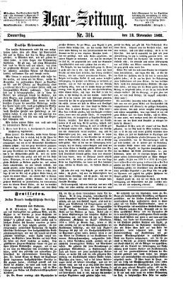 Isar-Zeitung (Bayerische Landbötin) Donnerstag 13. November 1862