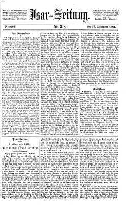 Isar-Zeitung (Bayerische Landbötin) Mittwoch 17. Dezember 1862