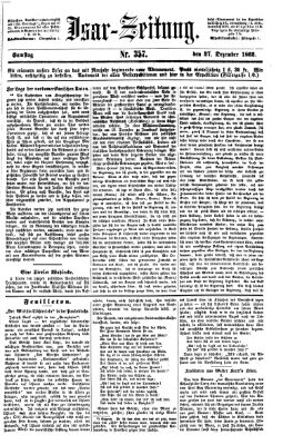 Isar-Zeitung (Bayerische Landbötin) Samstag 27. Dezember 1862