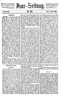 Isar-Zeitung (Bayerische Landbötin) Donnerstag 2. Juli 1863