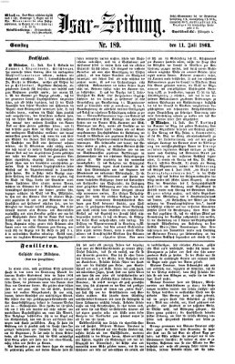 Isar-Zeitung (Bayerische Landbötin) Samstag 11. Juli 1863