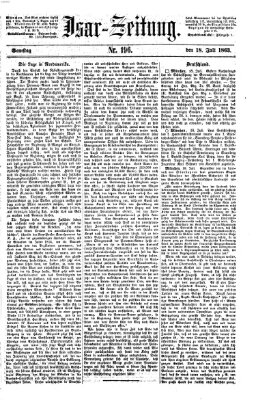 Isar-Zeitung (Bayerische Landbötin) Samstag 18. Juli 1863