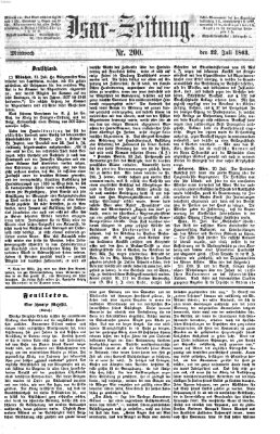 Isar-Zeitung (Bayerische Landbötin) Mittwoch 22. Juli 1863