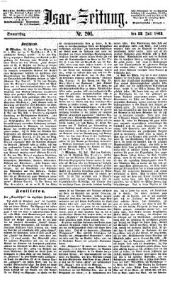 Isar-Zeitung (Bayerische Landbötin) Donnerstag 23. Juli 1863