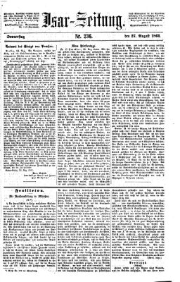 Isar-Zeitung (Bayerische Landbötin) Donnerstag 27. August 1863