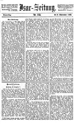 Isar-Zeitung (Bayerische Landbötin) Donnerstag 3. September 1863