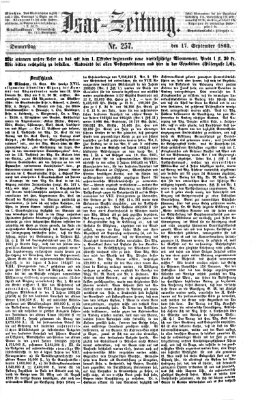 Isar-Zeitung (Bayerische Landbötin) Donnerstag 17. September 1863