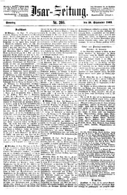 Isar-Zeitung (Bayerische Landbötin) Sonntag 20. September 1863