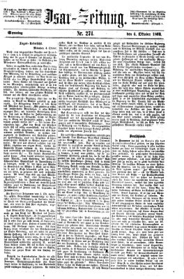 Isar-Zeitung (Bayerische Landbötin) Sonntag 4. Oktober 1863