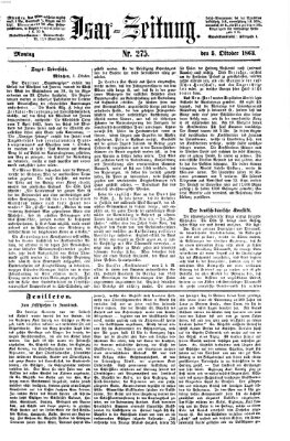 Isar-Zeitung (Bayerische Landbötin) Montag 5. Oktober 1863