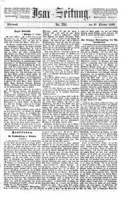 Isar-Zeitung (Bayerische Landbötin) Mittwoch 21. Oktober 1863