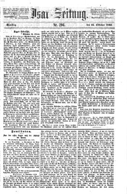 Isar-Zeitung (Bayerische Landbötin) Samstag 24. Oktober 1863