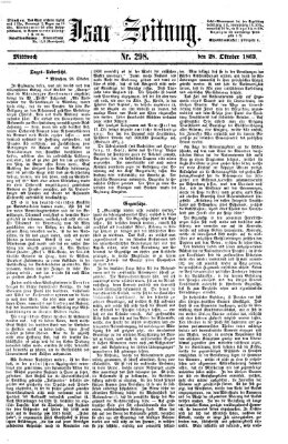 Isar-Zeitung (Bayerische Landbötin) Mittwoch 28. Oktober 1863