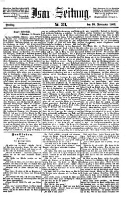 Isar-Zeitung (Bayerische Landbötin) Freitag 20. November 1863