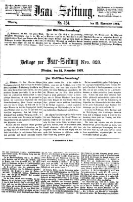 Isar-Zeitung (Bayerische Landbötin) Montag 23. November 1863