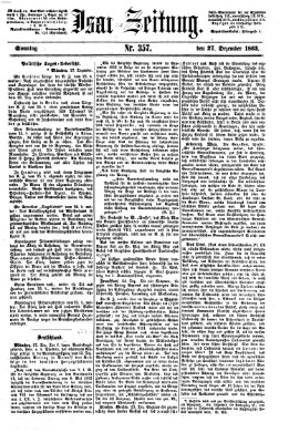 Isar-Zeitung (Bayerische Landbötin) Sonntag 27. Dezember 1863