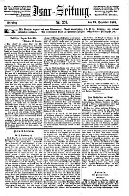 Isar-Zeitung (Bayerische Landbötin) Dienstag 29. Dezember 1863