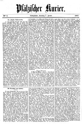 Pfälzischer Kurier Samstag 7. Januar 1865