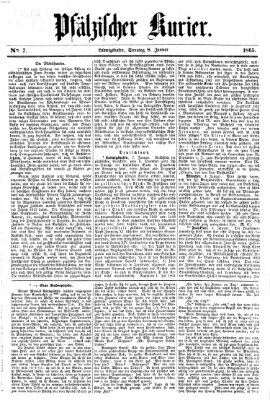 Pfälzischer Kurier Sonntag 8. Januar 1865