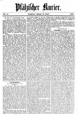 Pfälzischer Kurier Mittwoch 18. Januar 1865