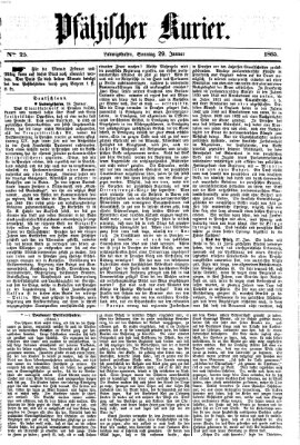 Pfälzischer Kurier Sonntag 29. Januar 1865