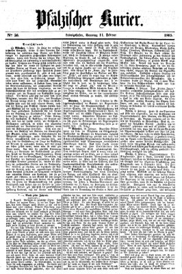 Pfälzischer Kurier Samstag 11. Februar 1865