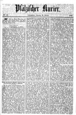 Pfälzischer Kurier Sonntag 26. Februar 1865